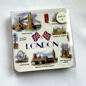 London Westminster Abbey Tower of London St. Paul’s Cathedral drink coasters